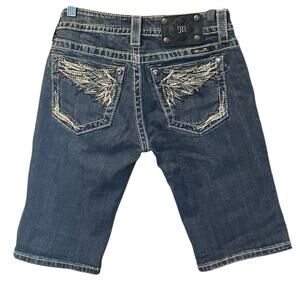 Miss Me Bermuda Denim Shorts, Size 28
